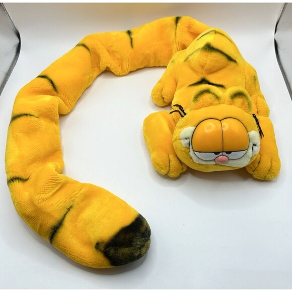 Vintage GARFIELD Long Tail Plush 1978 Draft Dodger Door Stopper by Fine Toy - Picture 1 of 16